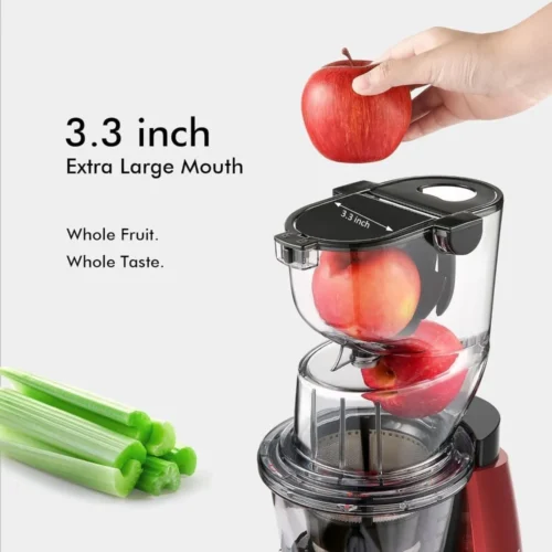 Innovative Cold Press Juicer with 3.3'' Chute – BPA-Free, Quiet 200W Motor