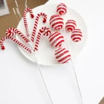 Handmade Plush Candy Cane Ornaments – DIY Xmas Tree & Garland Decor