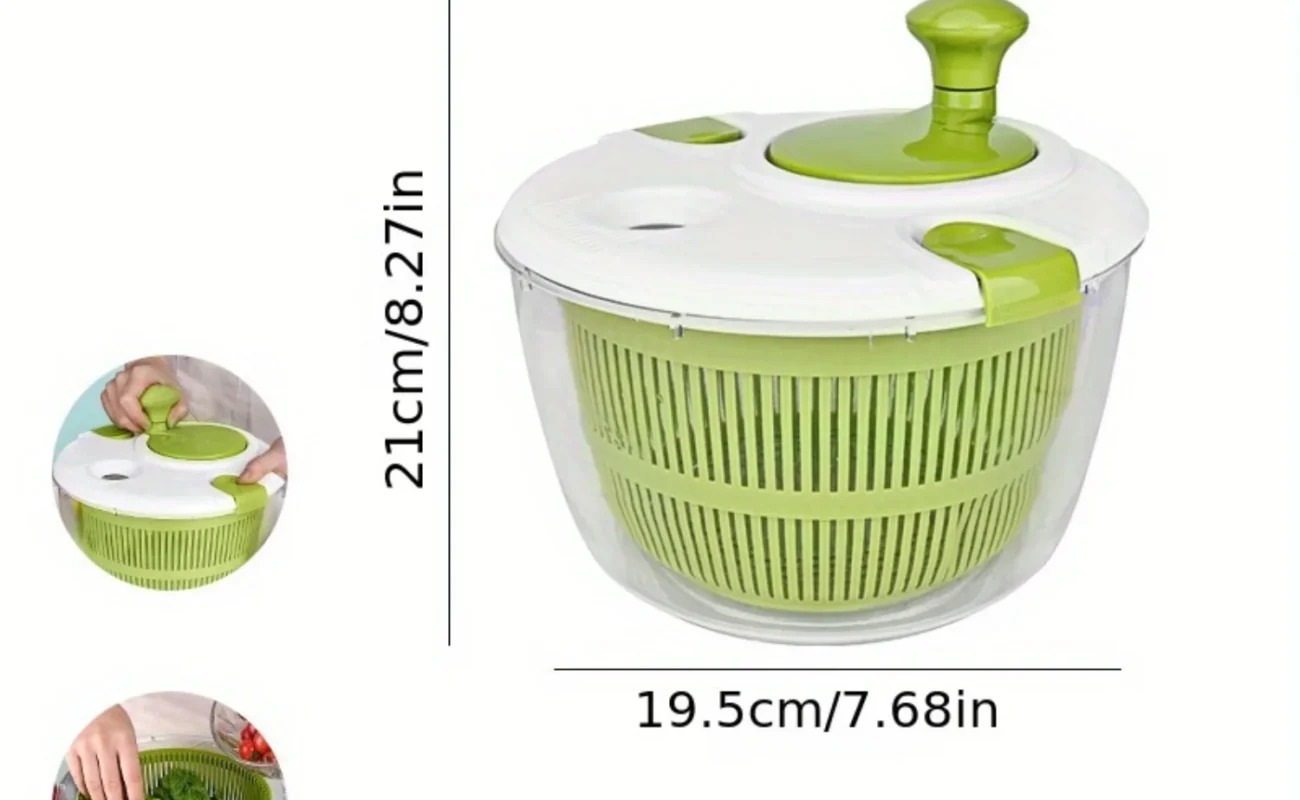 Vegetable Dryer & Salad Spinner – Durable Plastic Kitchen Gadget for Fresh Produce