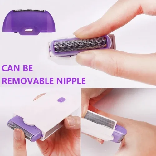 Effortless Women's Epilator, Painless Hair Removal Shaving Device with USB Charging