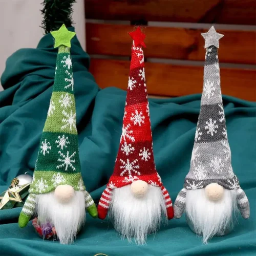 Mini Christmas Faceless Gnome Doll – Santa & Snowman Decorations for Home, Xmas & New Year