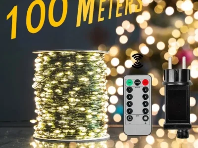 500/1000 LED Waterproof Fairy String Lights – Remote Control for Christmas, Outdoor, Wedding, Party Decor