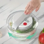 Large Capacity Salad Spinner Dehydrator – Manual Fruit & Vegetable Dryer with Easy Water Draining