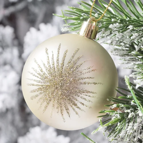 Short Eye-Catching Special-Shaped Christmas Tree Hanging Ornaments 70 Painted Electroplated Balls for DIY Party Decorations