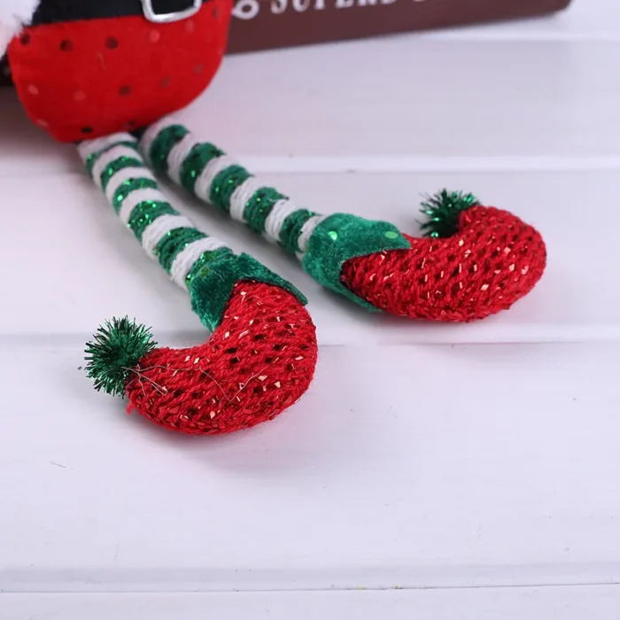 Red & Green Christmas Elf Plush Leg Doll Ornaments – Boys & Girls Toys for New Year, Navidad Home Decor