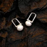 Elegant 925 Sterling Silver Simple Pearl Earrings