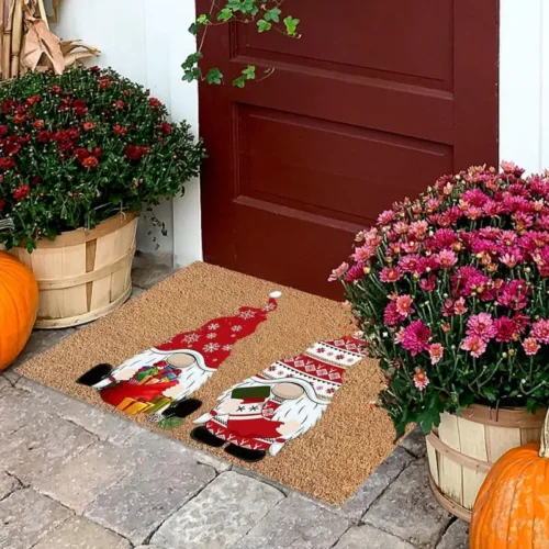 Creative Christmas Gnome Door Mat | Non-slip Entryway Floor Rug for Home Decoration