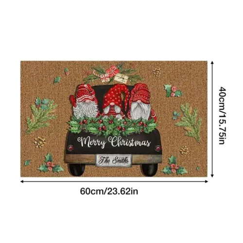 Creative Christmas Gnome Door Mat | Non-slip Entryway Floor Rug for Home Decoration