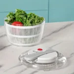 Large Capacity Salad Spinner Dehydrator – Manual Fruit & Vegetable Dryer with Easy Water Draining