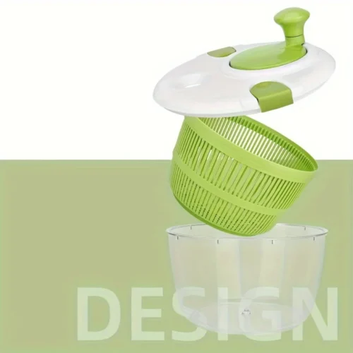 Efficient Large Capacity Salad Spinner Dehydrator – Manual Fruit & Vegetable Dryer