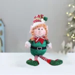 Red & Green Christmas Elf Plush Leg Doll Ornaments – Boys & Girls Toys for New Year, Navidad Home Decor