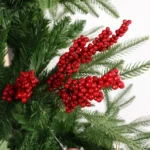 Artificial Red Holly Berry Stems – Christmas Fake Flowers for Xmas Tree, New Year Party, and Home Decor