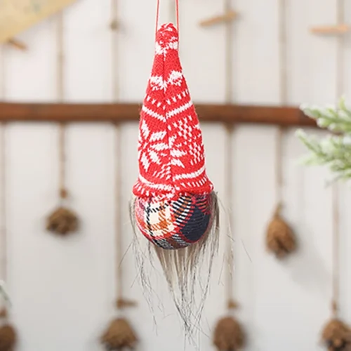 Xmas Plush Santa Claus Doll Ornament – Gnome Tree Pendant for Home, Navidad New Year Gift