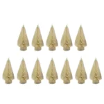 12 Pcs Mini Christmas Tree Sisal Silk Cedar Decoration Small Christmas Tree Gold Silver Blue Green White Mini Tree