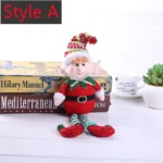 Red & Green Christmas Elf Plush Leg Doll Ornaments – Boys & Girls Toys for New Year, Navidad Home Decor