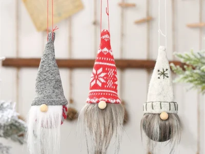 Xmas Plush Santa Claus Doll Ornament – Gnome Tree Pendant for Home, Navidad New Year Gift