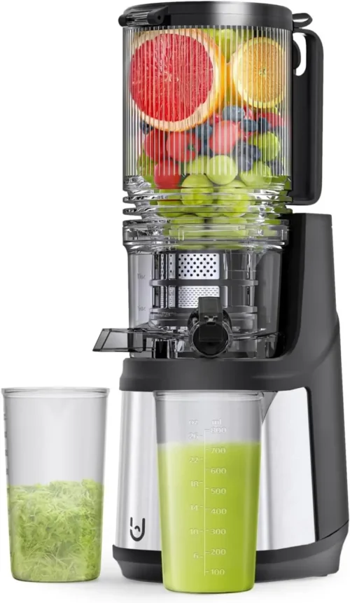 Efficient 350W Slow Cold Press Juicer – Extra-Large 6.5'' Chute for Whole Fruits
