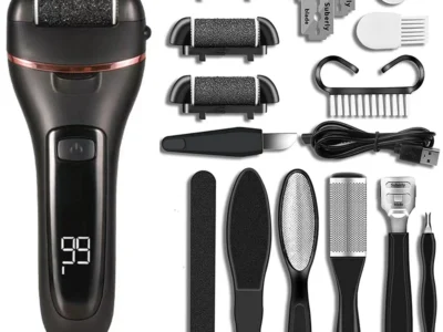Electric Callus Remover – Professional Rechargeable Foot File with 3 Heads for Cracked Heel & Dead Skin