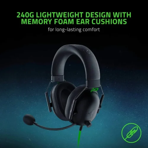 Dynamic Razer BlackShark V2 X Wired Esports Headset, Advanced Noise Cancellation for Immersive Gaming