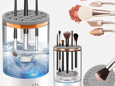 Electric Makeup Brush Cleaner – Automatic Cleaning Machine with Brush Mat