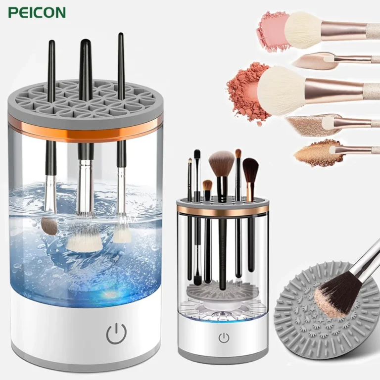 Electric Makeup Brush Cleaner – Automatic Cleaning Machine with Brush Mat