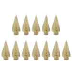 12 Pcs Mini Christmas Tree Sisal Silk Cedar Decoration Small Christmas Tree Gold Silver Blue Green White Mini Tree