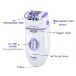 KM-1981 Women's Epilator – Electric Female Face Hair Removal