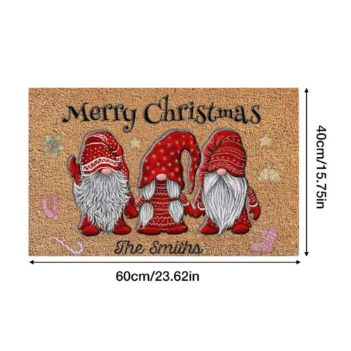 Creative Christmas Gnome Door Mat | Non-slip Entryway Floor Rug for Home Decoration