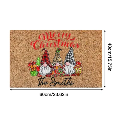 Creative Christmas Gnome Door Mat | Non-slip Entryway Floor Rug for Home Decoration