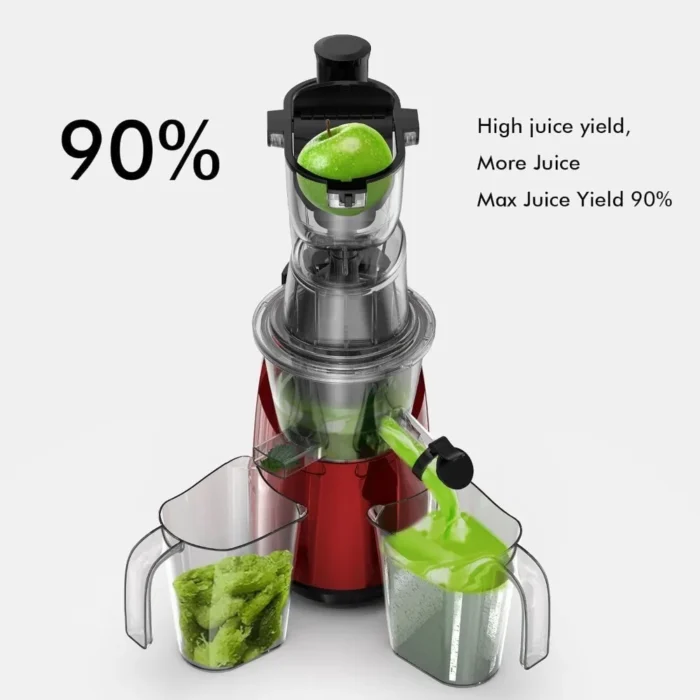 Cold Press Juicer with 3.3'' Chute – Slow Juicer for Whole Fruits & Vegetables, BPA-Free