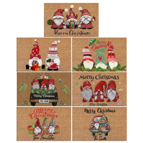 Creative Christmas Gnome Door Mat | Non-slip Entryway Floor Rug for Home Decoration