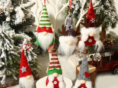 Christmas Gnomes Plush Santa Couple – Gonk Dwarf Elf Tree Ornaments, Kid Toy & Lover Gift