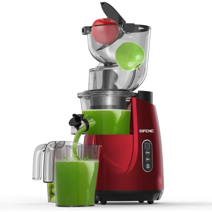 Cold Press Juicer with 3.3'' Chute – Slow Juicer for Whole Fruits & Vegetables, BPA-Free