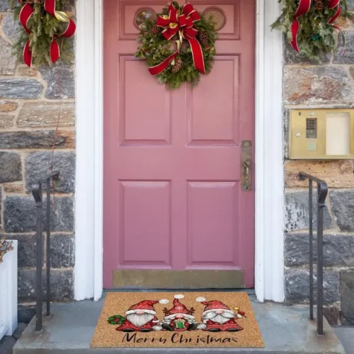 Creative Christmas Gnome Door Mat | Non-slip Entryway Floor Rug for Home Decoration