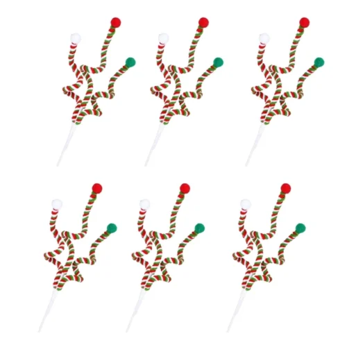 Set of 6 Bright Christmas Bell Inserts – Branch Decor for Parties & Holidays