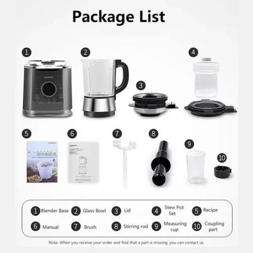 Powerful Foodi Power Blender System – 72 oz Pitcher, XL Smoothie Bowl Maker
