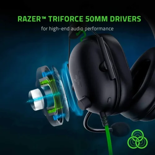 Dynamic Razer BlackShark V2 X Wired Esports Headset, Advanced Noise Cancellation for Immersive Gaming