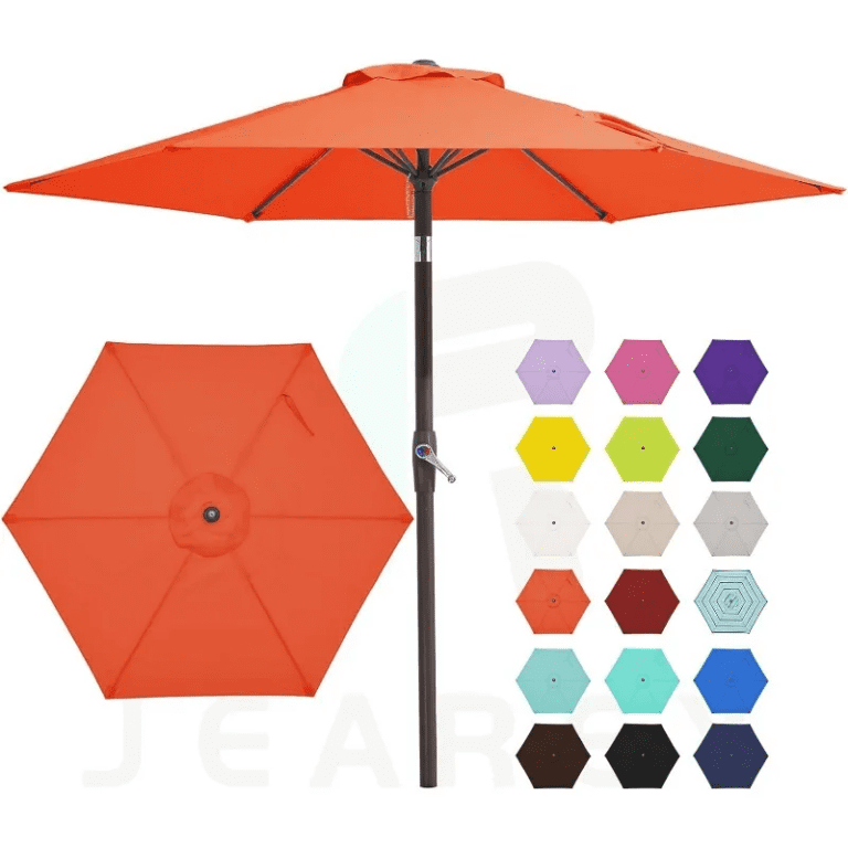 9Ft Patio Umbrella | Outdoor Table Umbrella with 8 Sturdy Ribs