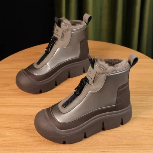 Women's Winter Platform Snow Boots – Plush, Height Increasing, Cold-Proof Warm Sneakers