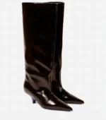 Women's Wide-Leg Knee-High Boots – Pointed Toe, Short Heel, European & American Fashion