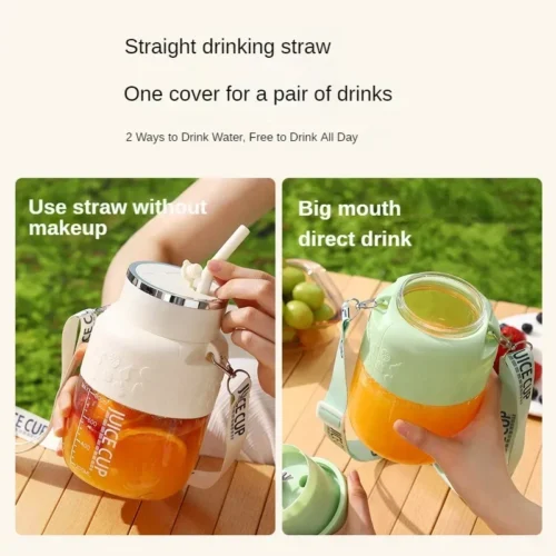 Portable Electric Fruit Juicer – Powerful 800ml USB Rechargeable 10-Blade Bottle