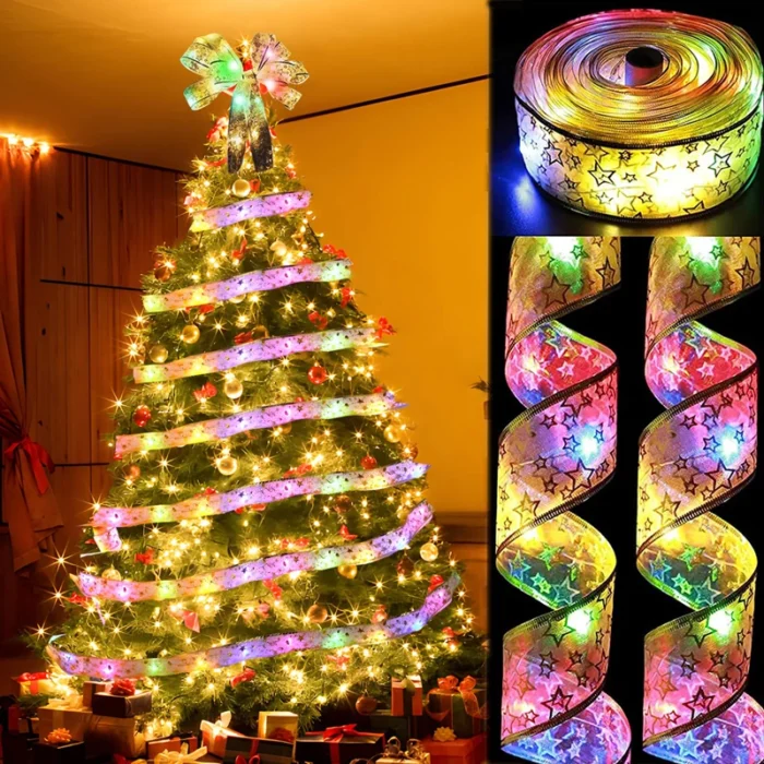 1/2/3M Glowing LED Ribbon String Lights – Christmas Tree Decoration, Navidad