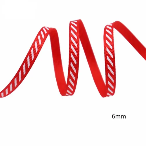10 Yards Diagonal Striped Thread Ribbon – Carnival Gift Box Ribbon for Christmas & Holiday Decor