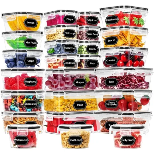Essential Airtight Food Storage Containers – 52-Piece BPA-Free Kitchen Set