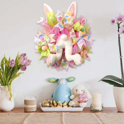 4 Rolls Soft Mesh Ribbons – Waterproof Wreath Decoration for DIY Crafts, Christmas Decor