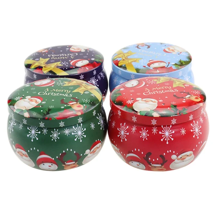 Portable Christmas Scented Soy Candle – Travel-Friendly Aromatherapy Candle Tin, Holiday Gift Box