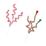 6-Piece Candy Color Bell Stems – Festival Embellishments for Christmas Tree Decor