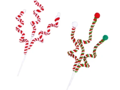 6-Piece Candy Color Bell Stems – Festival Embellishments for Christmas Tree Decor