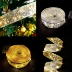 LED Ribbon Lights for Christmas – DIY Lace Bows & Tree Ornaments