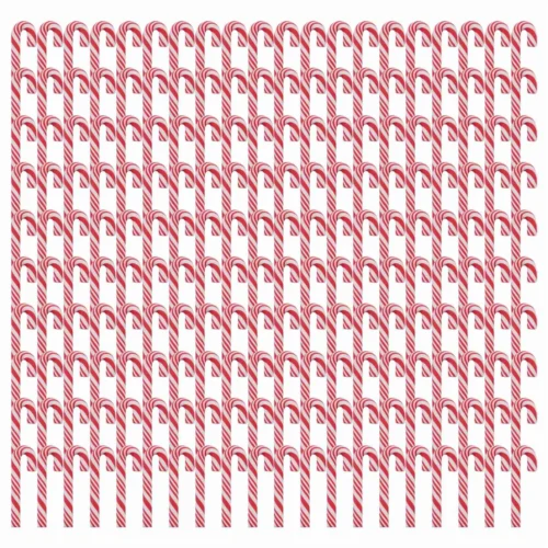120Pcs Red and White Handmade Christmas Candy Cane Miniature Food Home Decor Clay Candy Cane